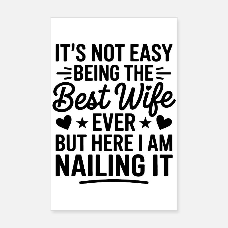 Ehefrau Spruch Ehefrauen Lustiges Ehefrau Geschenk Poster 20x30 cm