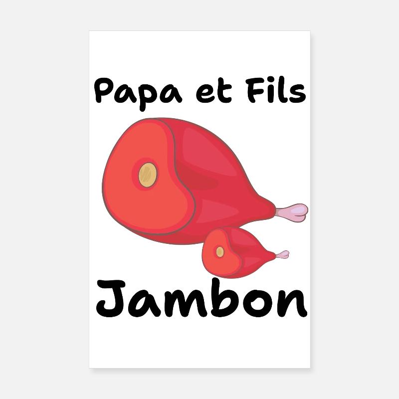 Red Duo Ham Legs Poster 8" x 12" (20x30 cm)