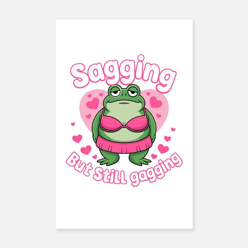 Embarrassant Drôle Mème Grenouille Inapproprié Poster 20 x 30 cm