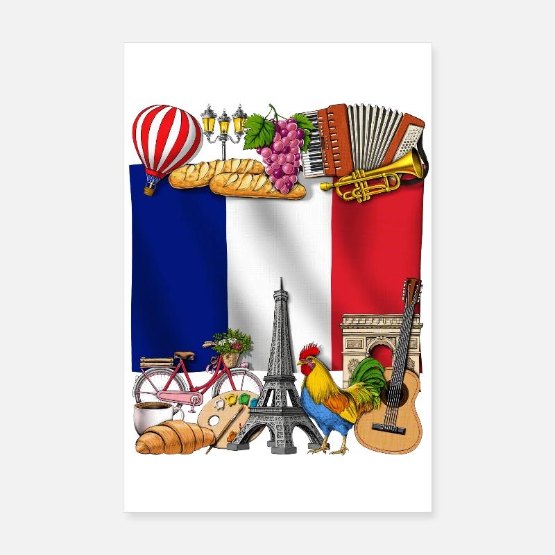 France Poster 8" x 12" (20x30 cm)