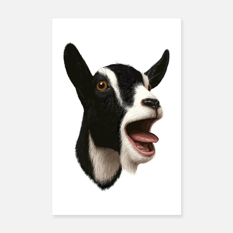 Chèvre Chèvre Élevage Chèvre Éleveur Chèvres Réalistes Poster 20 x 30 cm