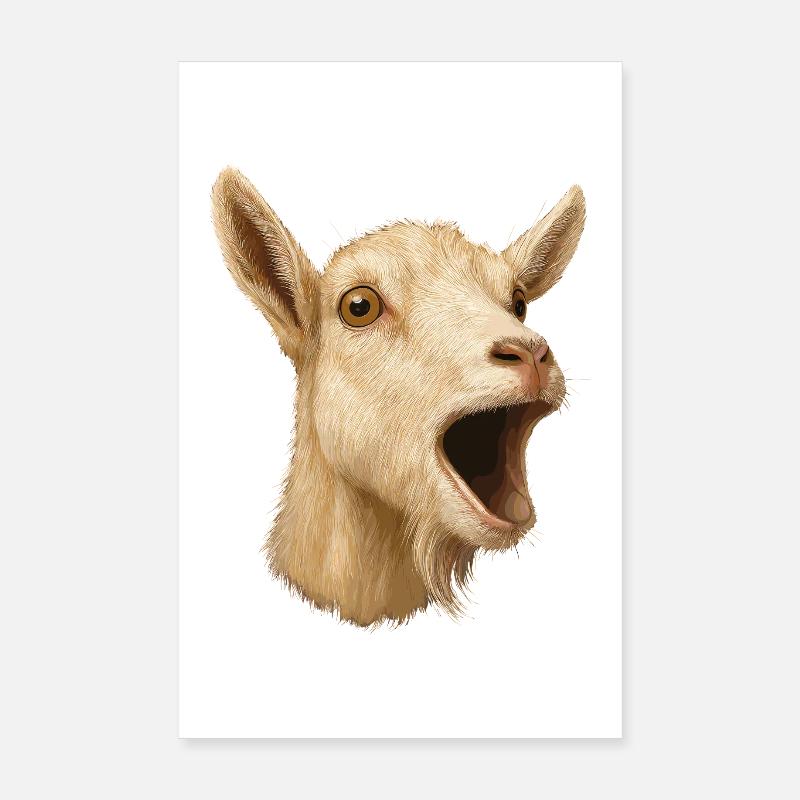 Chèvre Chèvre Élevage Chèvre Éleveur de chèvres Éleveur de chèvres Chèvre Poster 20 x 30 cm