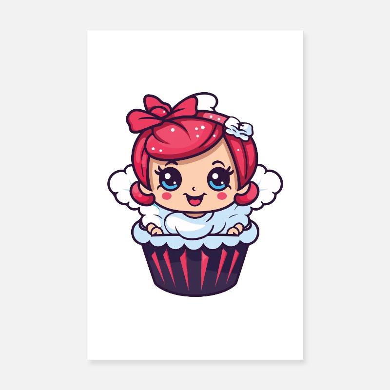 Backfee Fee Backen Kuchen Poster 20x30 cm