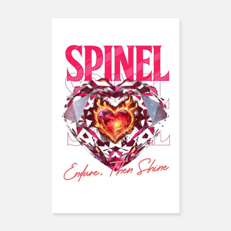 Pierre de naissance Spinelle d’août Poster 20 x 30 cm
