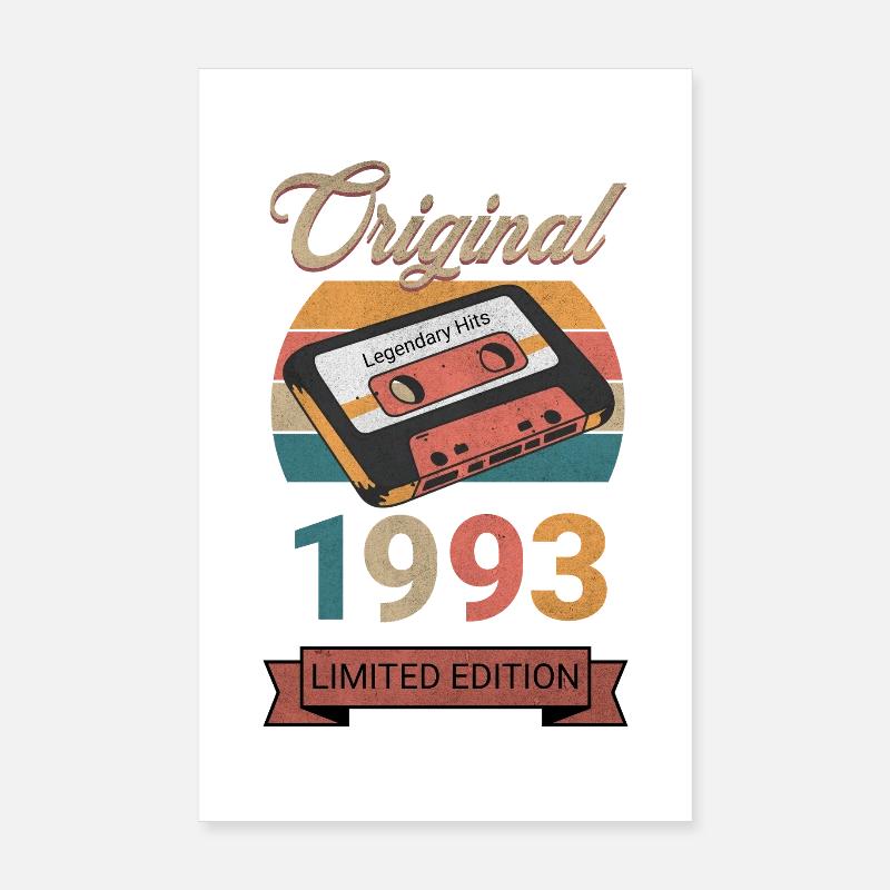 Original 1993 Limited Edition Birthday Gift Poster 8" x 12" (20x30 cm)