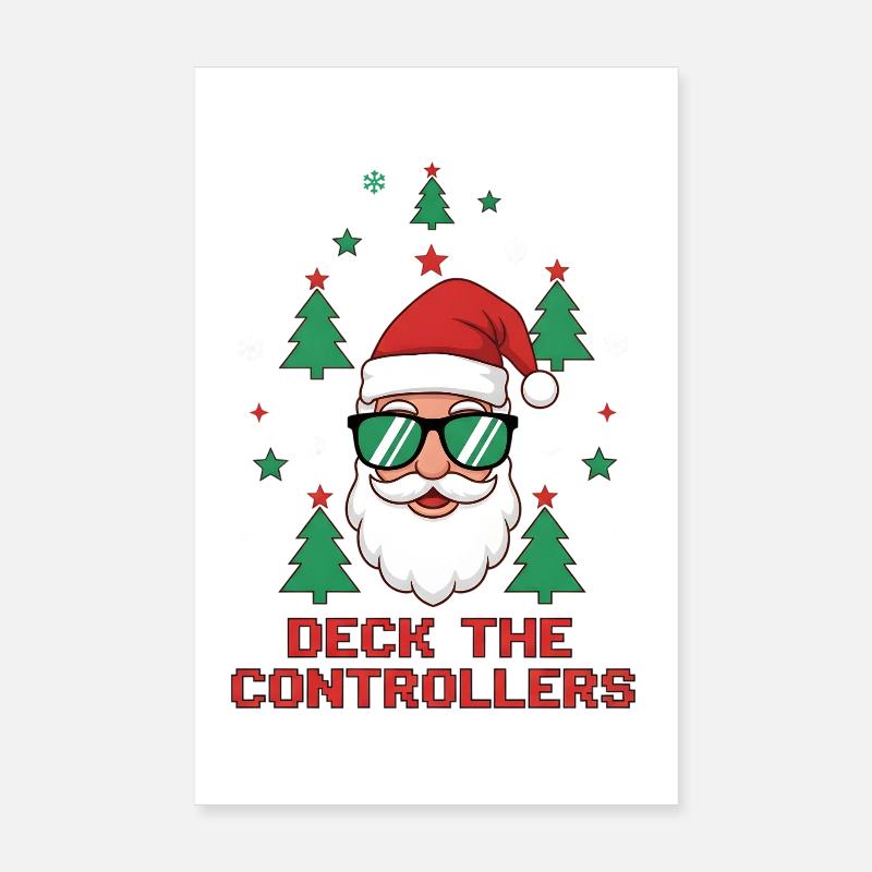 Decken Sie die Controller aus - Poster 20x30 cm - Weiß