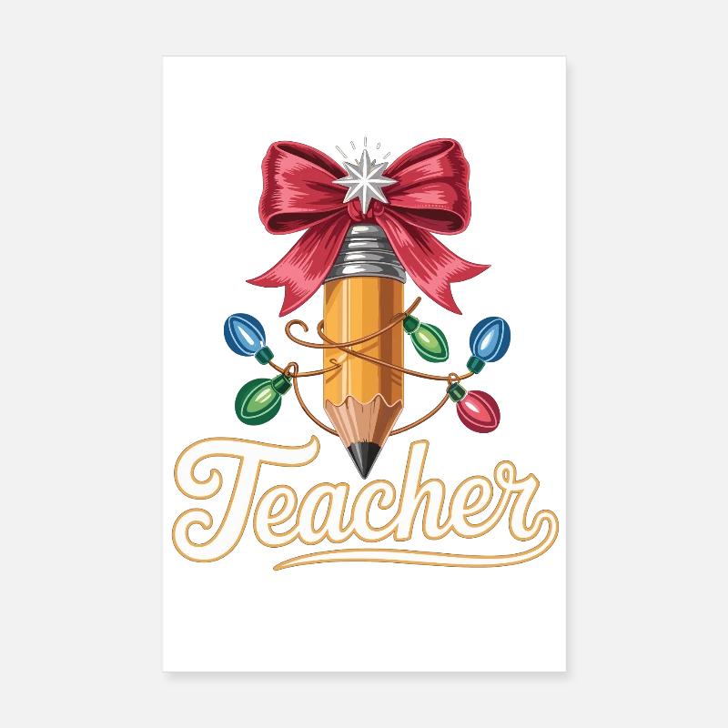 Idée de cadeau de Noël pour les enseignants et les éducateurs Poster 20 x 30 cm