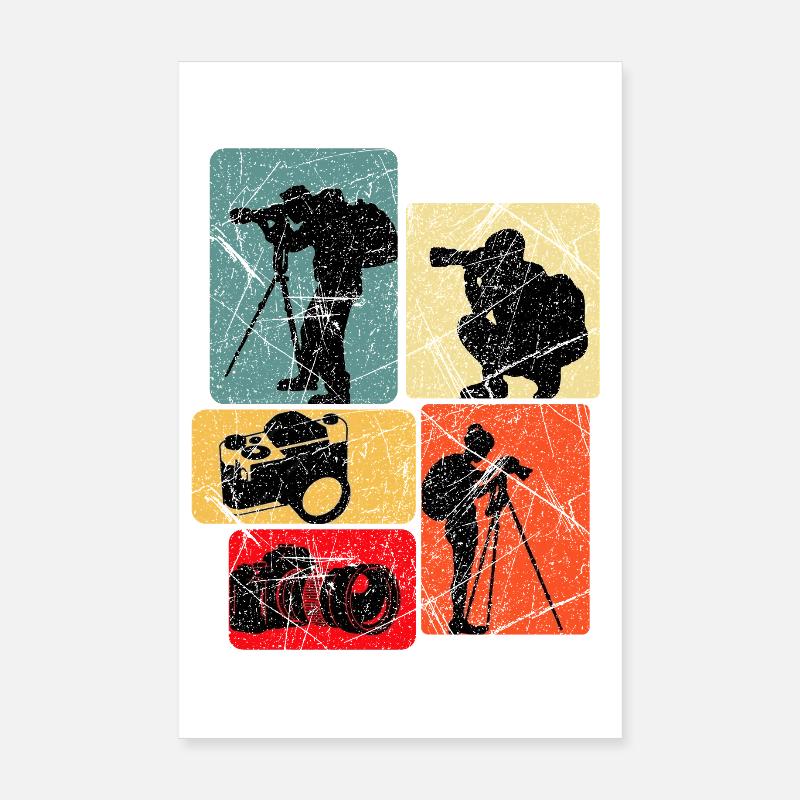 Fotograf Fotografen Linse Shutter Geschenk - Poster 20x30 cm - Weiß