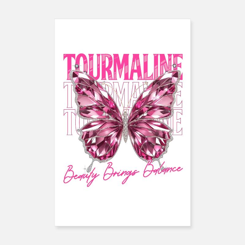 Birthstone Tourmaline October Poster 8" x 12" (20x30 cm)