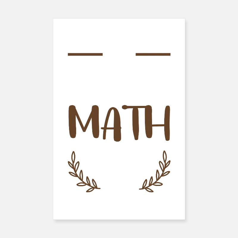 I love math Poster 8" x 12" (20x30 cm)