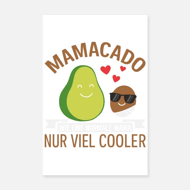 Future maman MAMACADO BEAUCOUP PLUS COOL Drôle Poster 20 x 30 cm