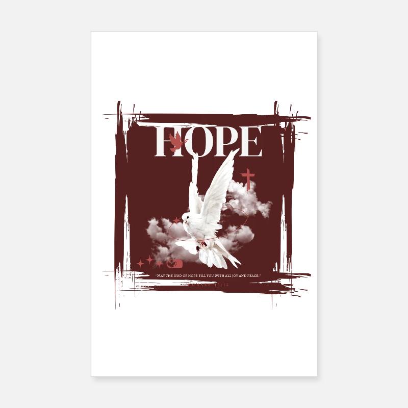 Hope - Romans 15:13 Poster 8" x 12" (20x30 cm)
