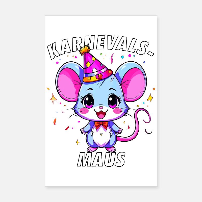 CARNIVAL MOUSE Poster 8" x 12" (20x30 cm)