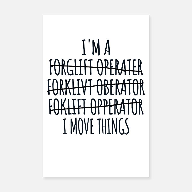 Forklift Driver Forklift Driver, Forklift Warehouse Clerk Poster 8" x 12" (20x30 cm)
