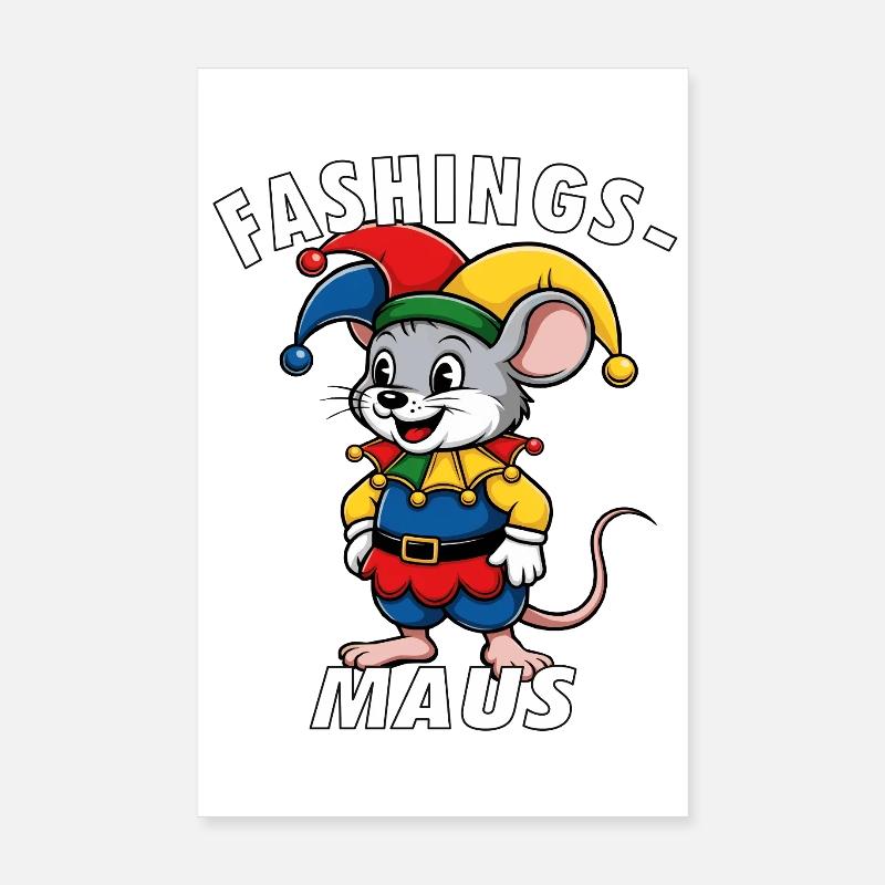 CARNIVAL MOUSE Poster 8" x 12" (20x30 cm)