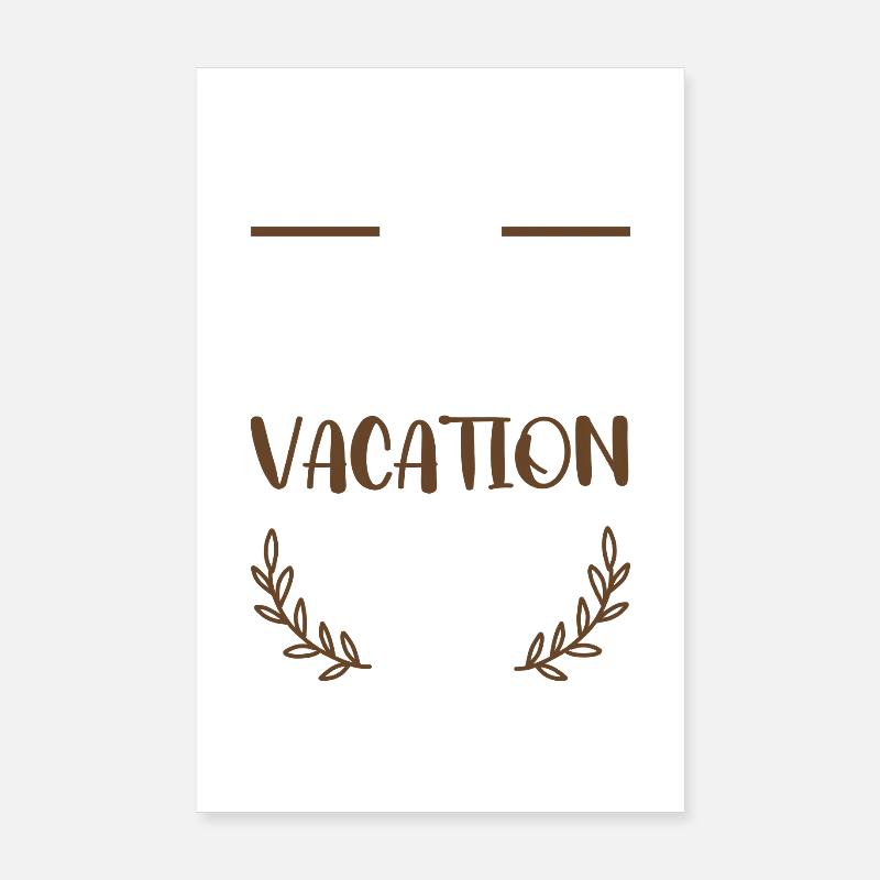 J’adore les vacances Poster 20 x 30 cm