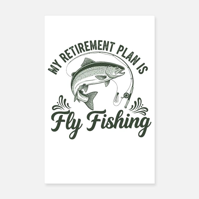 Plan de retraite Pêche à la mouche Poster 20 x 30 cm