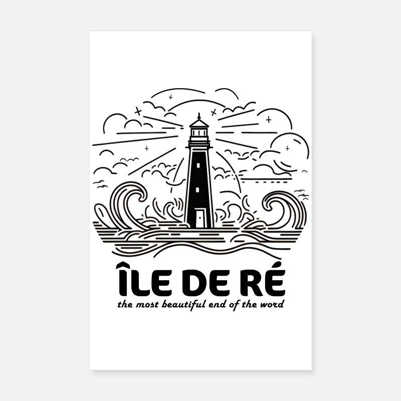 Gift Ile de Ré Souvenir Strände Charente-Maritime Poster 20x30 cm