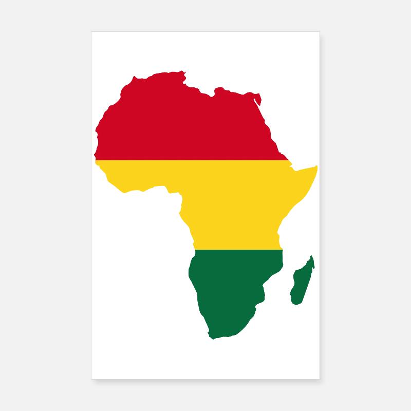 Afrika Flagge Poster 20x30 cm