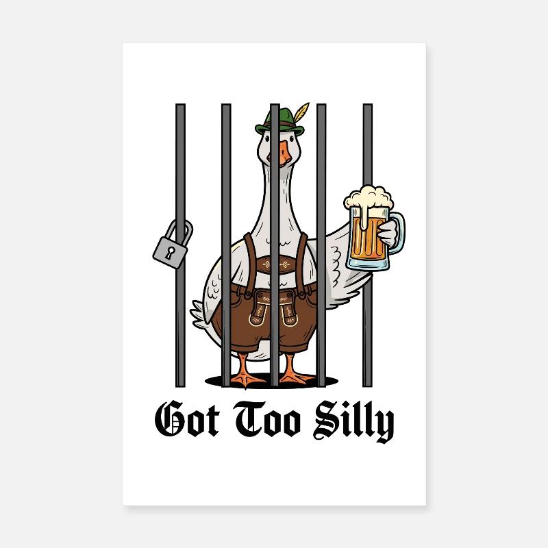 Silly Goose Prost Poster 20 x 30 cm