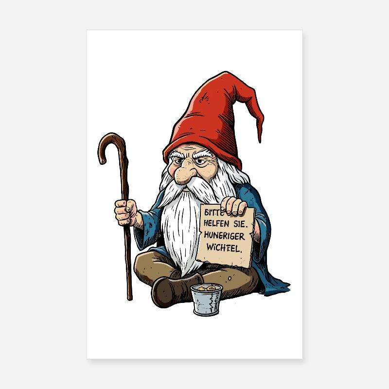 Hungery Gnome | Please help Poster 8" x 12" (20x30 cm)
