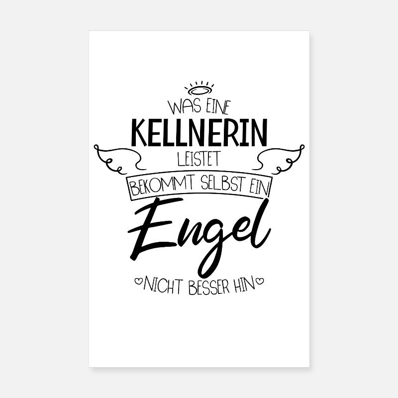 Beste Kellnerin Poster 20x30 cm