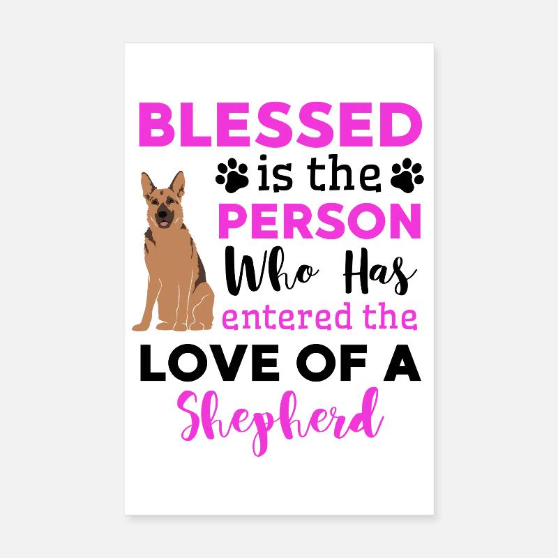 Deutscher Schäferhund Zitat Hundebesitzer Poster 20x30 cm