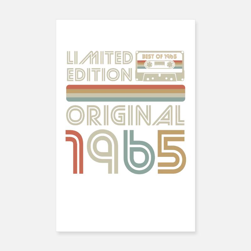 Cassette rétro originale limitée de 1965 Poster 20 x 30 cm