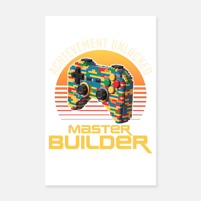 Blocs de construction Gamer Gaming Brick Builder Poster 20 x 30 cm