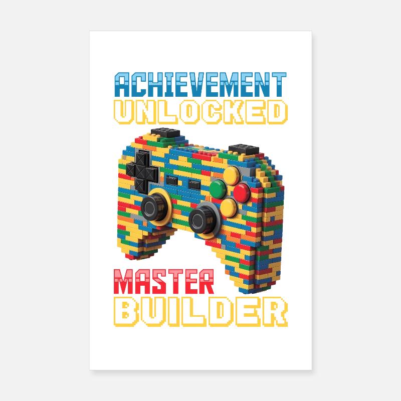 Blocs de construction Gamer Gaming Brick Builder Poster 20 x 30 cm