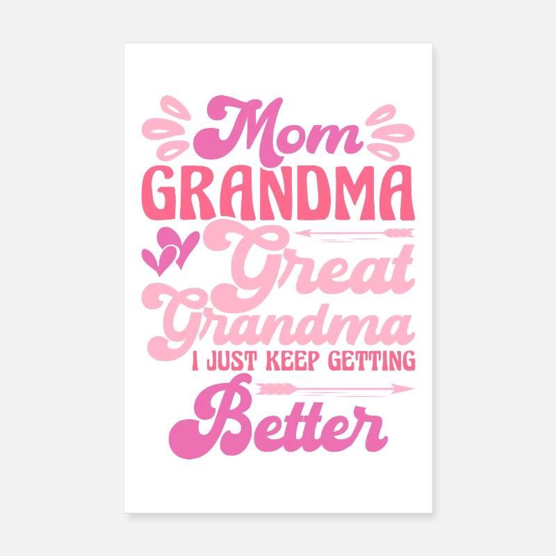Oma Mama Geschenk Weihnachtsgeschenke Großmutter  Poster 20x30 cm