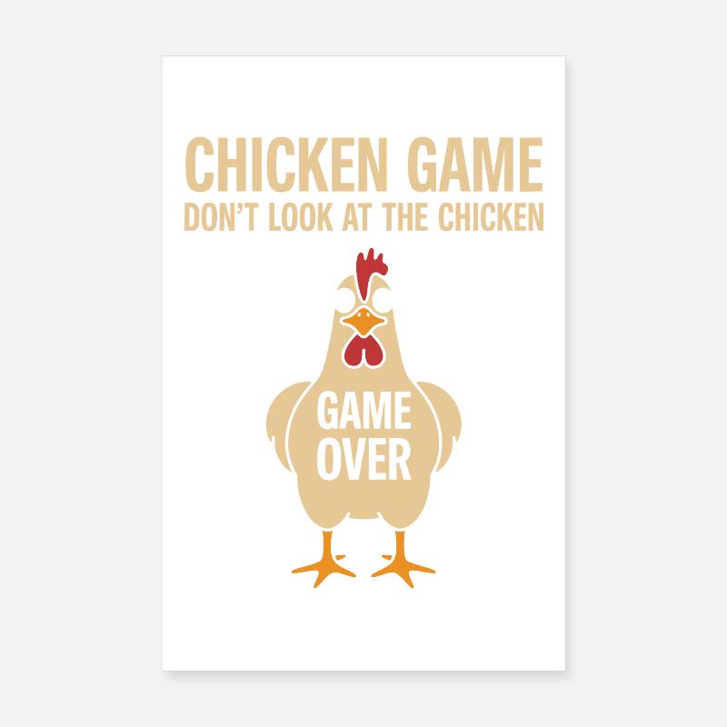 Game Theory Chickens Game Poster 8" x 12" (20x30 cm)