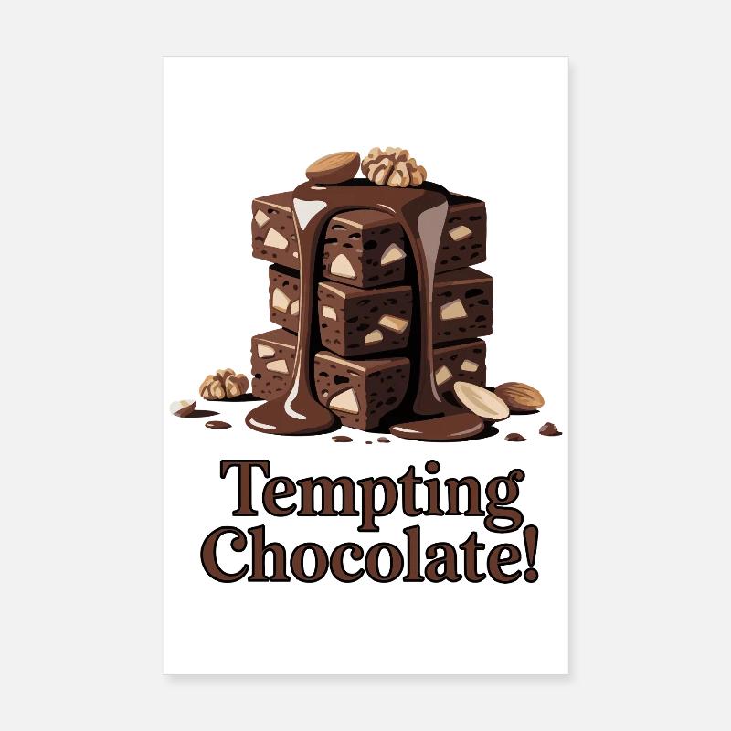 Verführerischer Schokoladen-Stack Poster 20x30 cm
