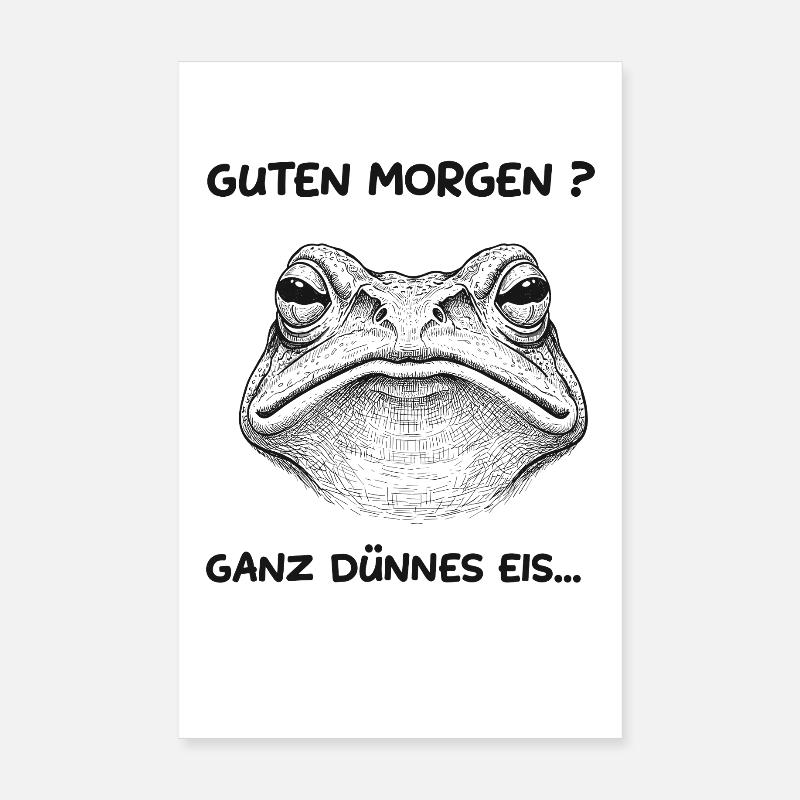 Glace mince - Poster 20 x 30 cm - blanc