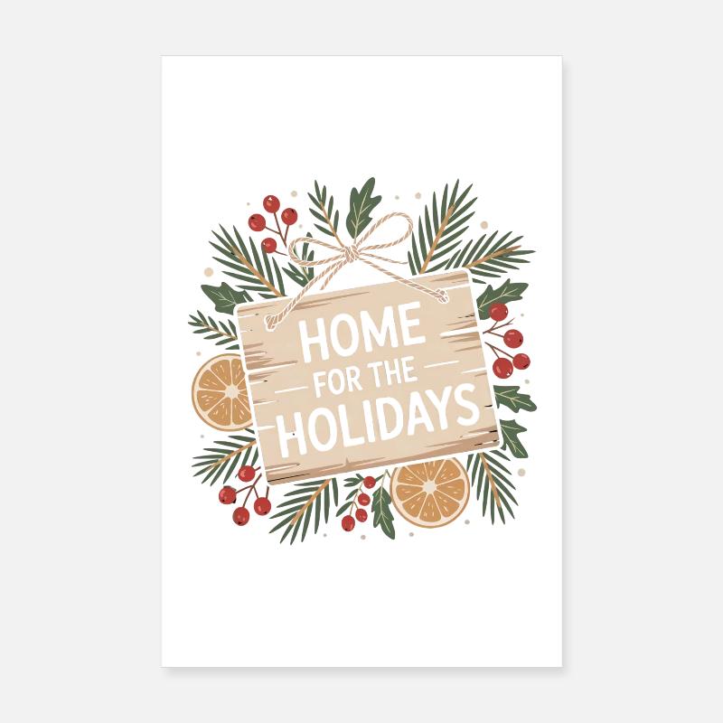 Motif de Noël rustique Poster 20 x 30 cm