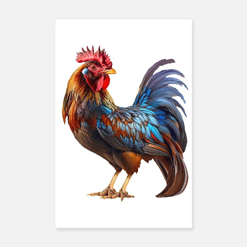 Rooster Poster 8" x 12" (20x30 cm)