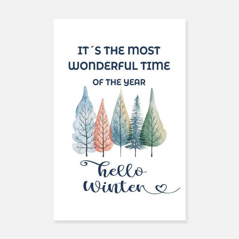 C’est la période la plus merveilleuse de l’année : l’hiver Poster 20 x 30 cm