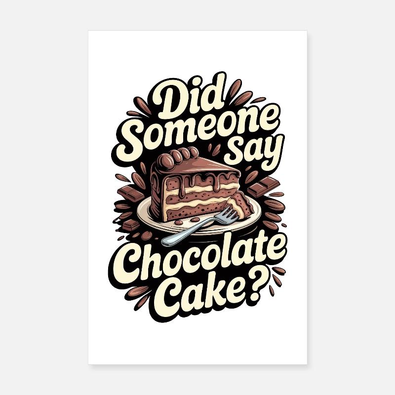 Chocolate cake Poster 8" x 12" (20x30 cm)