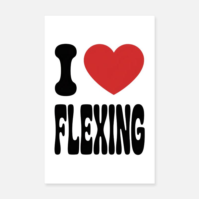 J’adore fléchir Musculation Gym Workout Poster 20 x 30 cm