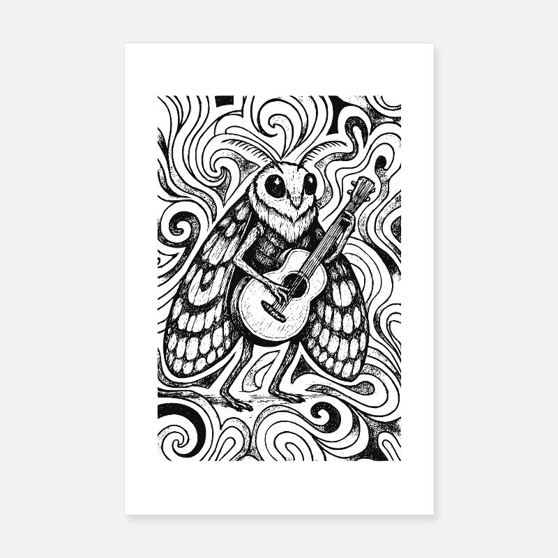 Cigale avec guitare psychédélique Poster 20 x 30 cm