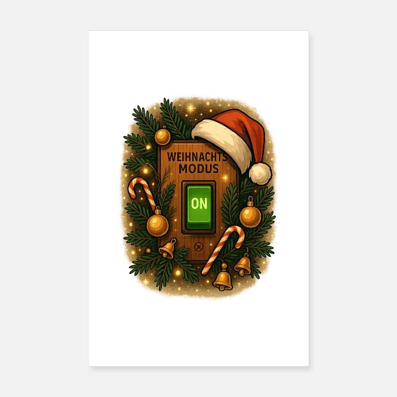 Mode Noël activé - Design de Noël amusant Poster 20 x 30 cm