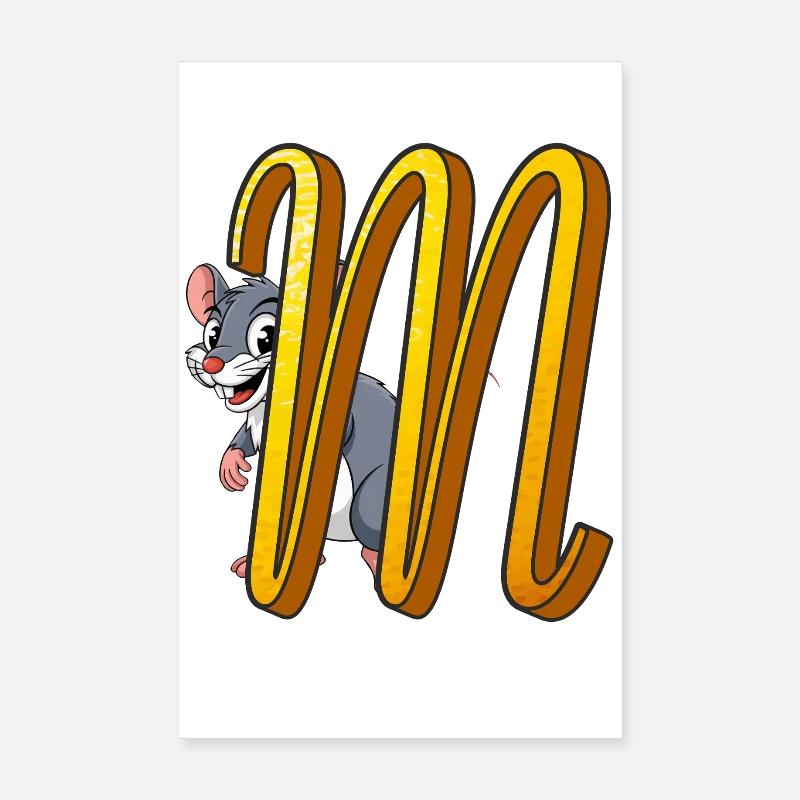BUCHSTABE M Poster 20x30 cm
