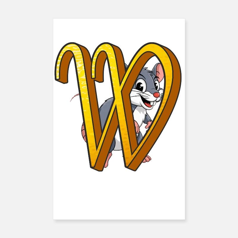 BUCHSTABE W Poster 20x30 cm