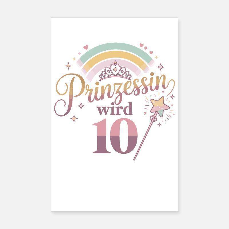 Princess Turns 10 – Rainbow Magic Poster 8" x 12" (20x30 cm)