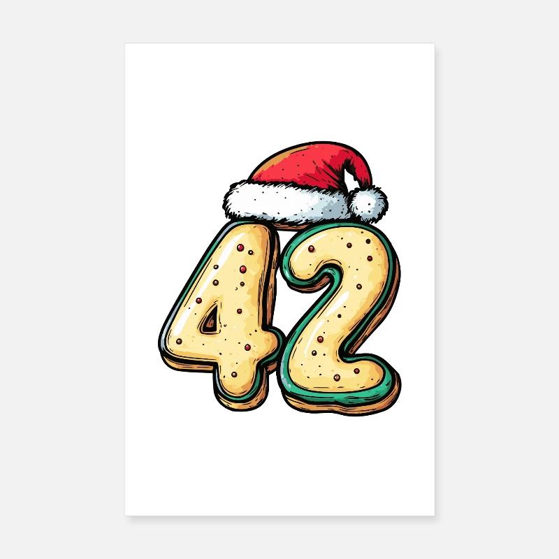 Biscuit de Noël à 42 chiffres Poster 20 x 30 cm