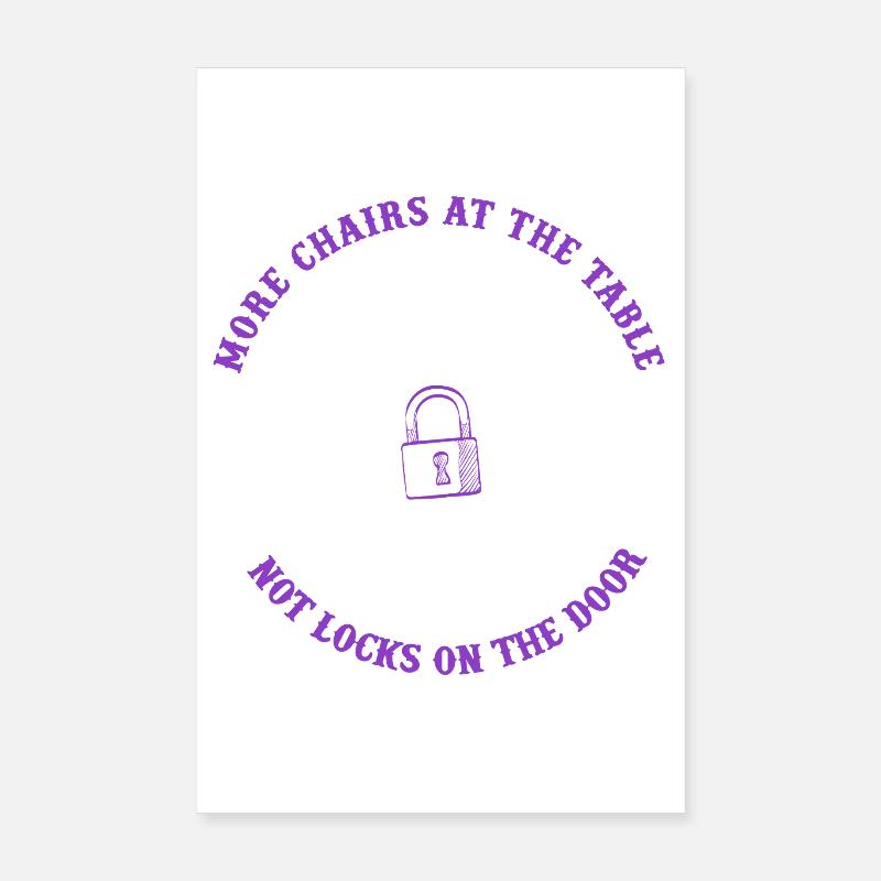 Menschlichkeit Equality More Chains On The Table Poster 20x30 cm