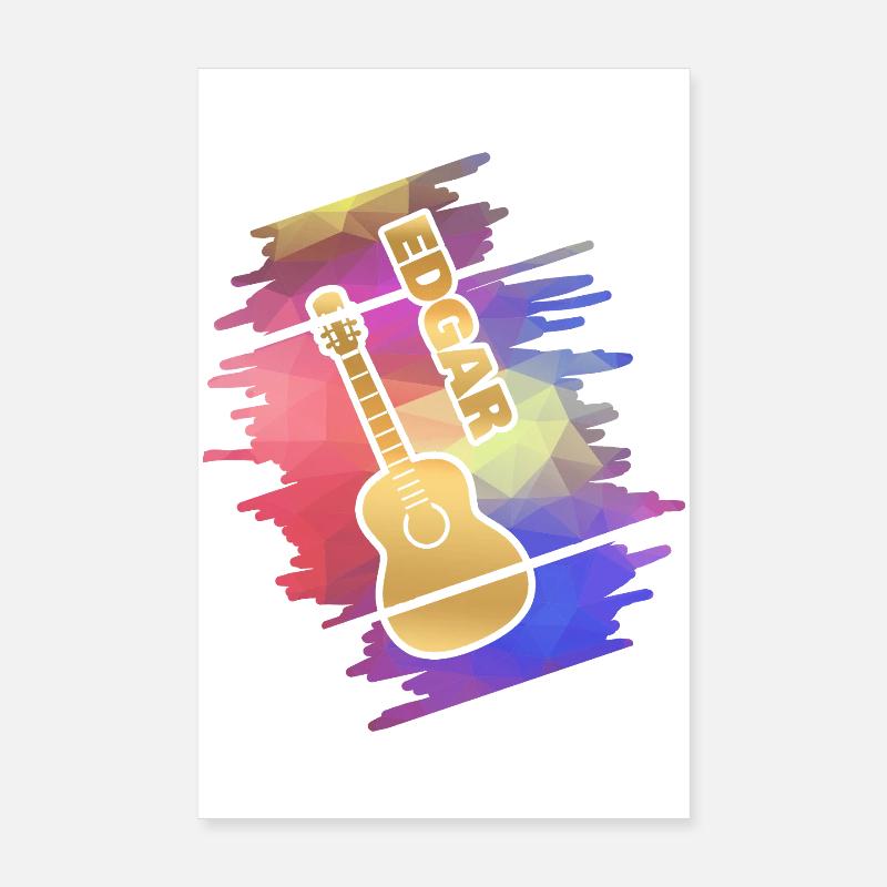 Guitar Edgar Poster 20x30 cm