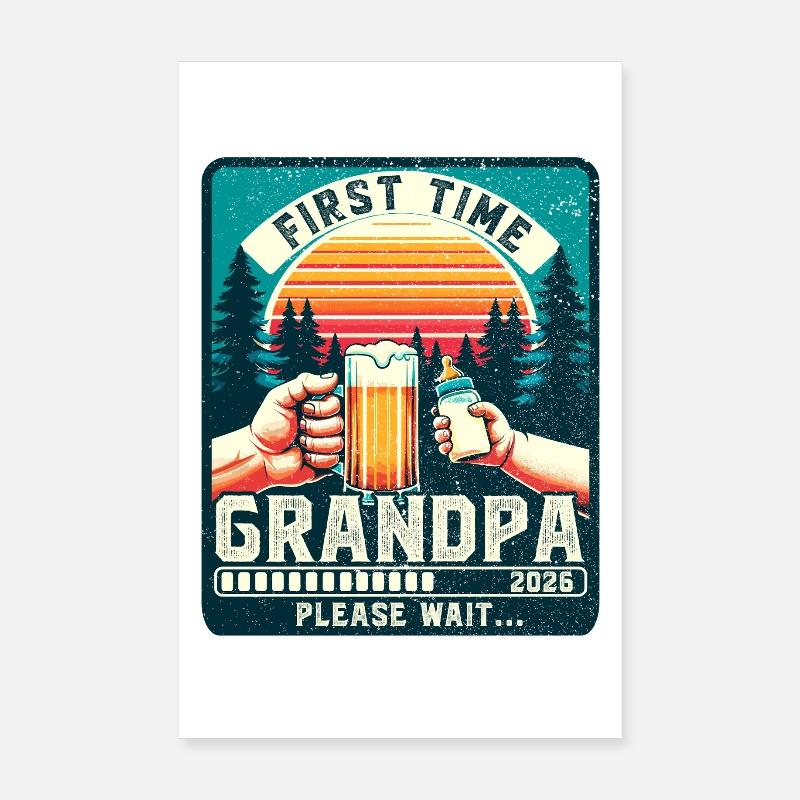 Future grand-mère pour la première fois 2026 Poster 20 x 30 cm