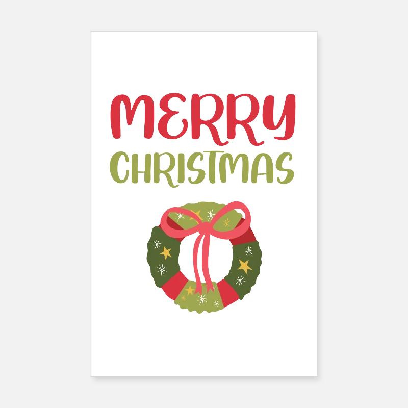 Joyeux Noël - Poster 20 x 30 cm - blanc