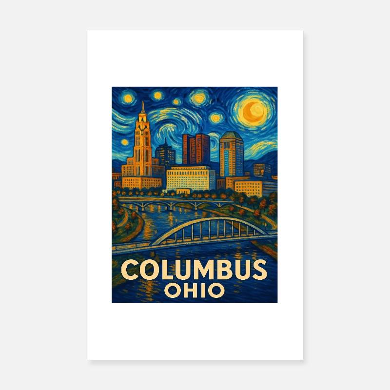Columbus, Ohio Poster 20 x 30 cm